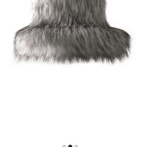 Elegant Gray Faux Fur Women's Hat